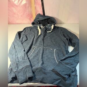 Distillery apparel navy hooded button pullover